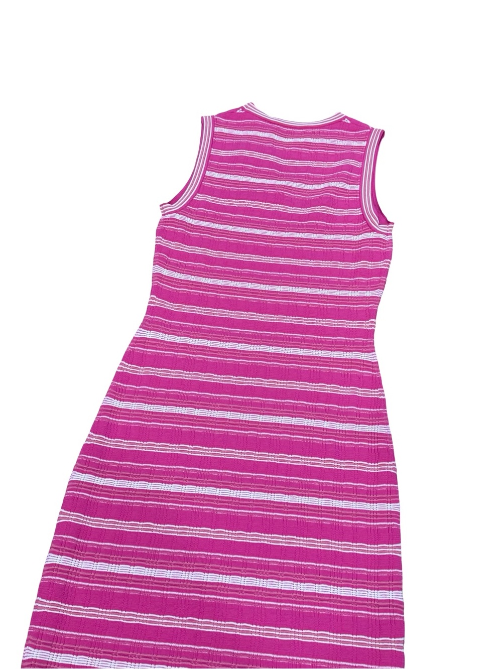 ๐ NWT Theory Carnation Multi Stripe Rib Knit Midi Tank Dress XS Sweater Crepe - Picture 11 of 14
